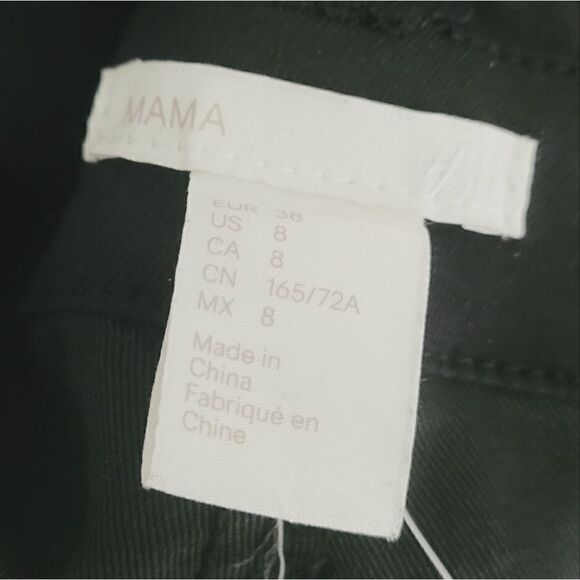 New H&M Mama Black Maternity Skinny Leg Jeans Size 8 NWT - Picture 5 of 7